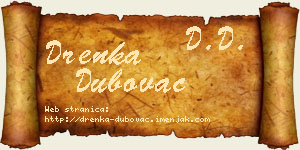 Drenka Dubovac vizit kartica